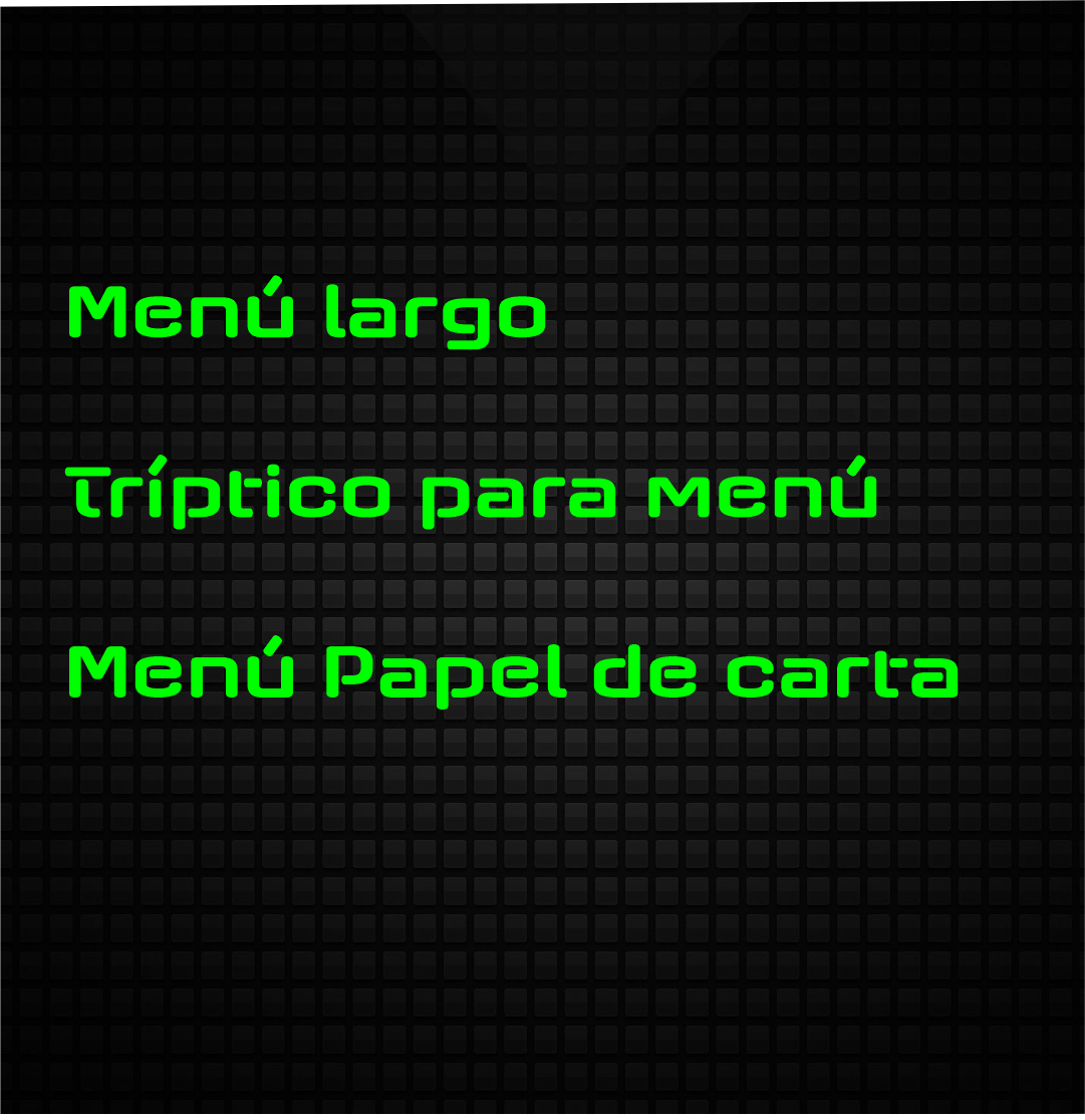 menu texto